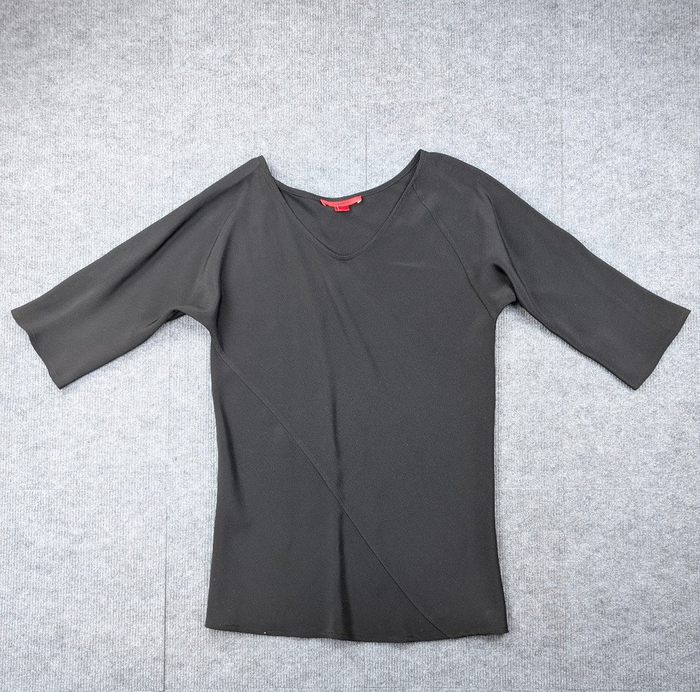 Shamask Tunic Blouse Women 0 US 2/4 Silk Lagenlook Quiet Luxury Minimal Timeless